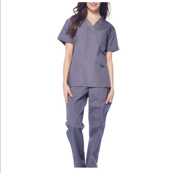 NWT Grey Scrub Set 2XL - Picture 1 of 3